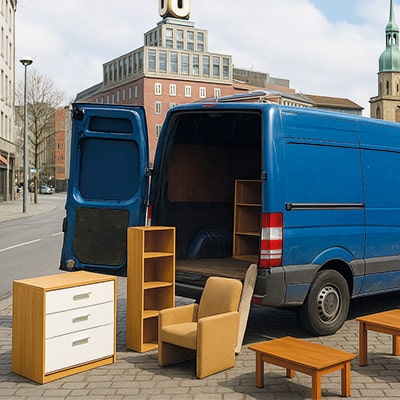 Transporter mit Möbel in Dortmund